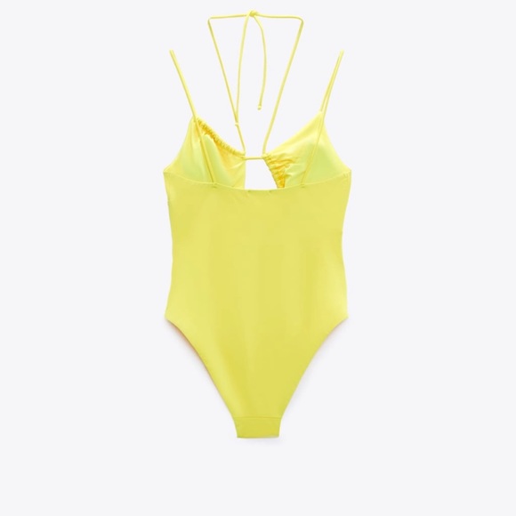Zara Swim Zara Yellow Asymmetric Crisscross Swimwear Nwt Poshmark